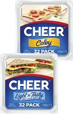 Coles Cheer Cheese Slices 500g offer