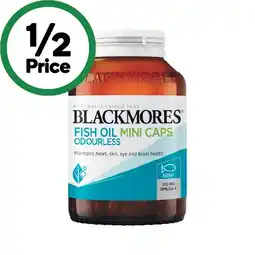 Woolworths Blackmores Odourless Fish Oil Omega-3 Mini Capsules Pk 200 offer