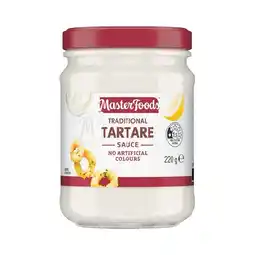 Woolworths MasterFoods Seafood or Tartare Sauce 220-260g offer