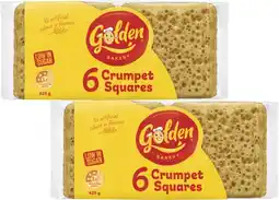 Coles Golden Crumpet Squares 6 Pack 425g offer