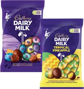 Coles Cadbury Dairy Milk Egg Bag 110g-125g offer