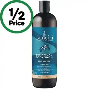 Woolworths Sukin Body Wash 500ml offer