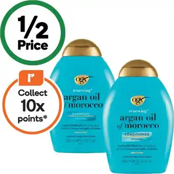 Woolworths OGX Shampoo or Conditioner 385ml offer