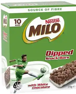 Coles Nestlé Milo Bars 210g-270g offer