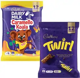 Coles Cadbury Sharepacks 120g-180g offer