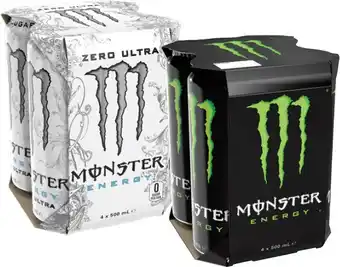 Coles Monster Energy Drink 4x500mL offer