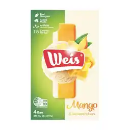 Woolworths Weis Bars 264-280ml Pk 4-6 – From the Freezer offer