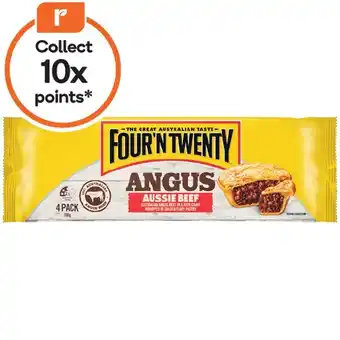 Woolworths Four’N Twenty Angus or Red Rooster Pies 700g Pk 4 – From the Freezer offer