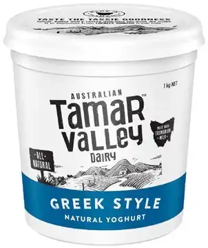 Coles Tamar Valley Dairy Greek Style Yoghurt 1kg offer