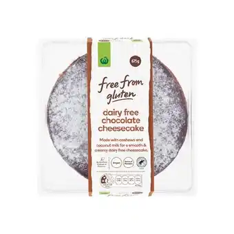 Woolworths Woolworths Free From Gluten Dairy Free Chocolate Cheesecake 675g offer