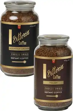 Coles Vittoria Freeze Dried Instant Coffee 400g offer