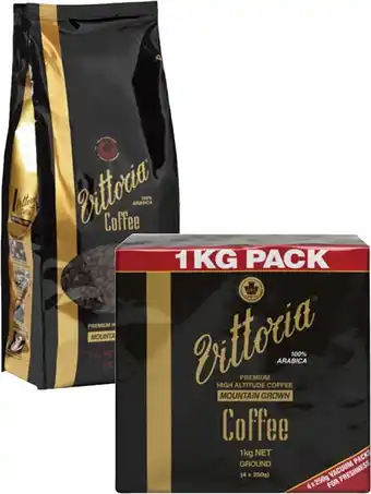 Coles Vittoria Mountain Grown Coffee Beans or Ground 1kg offer