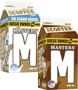 Coles Masters Flavoured Milk 600mL offer