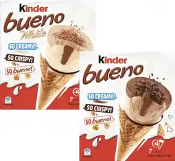 Coles Kinder Bueno Frozen Dessert Cones 4 Pack 254g offer