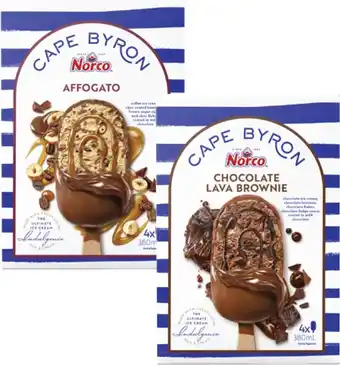 Coles Cape Byron Ice Cream Sticks 4 Pack 378mL offer