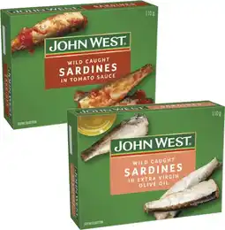 Coles John West Sardines 110g offer