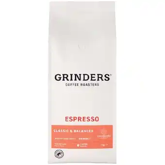 Woolworths Grinders Coffee Beans 1 kg offer