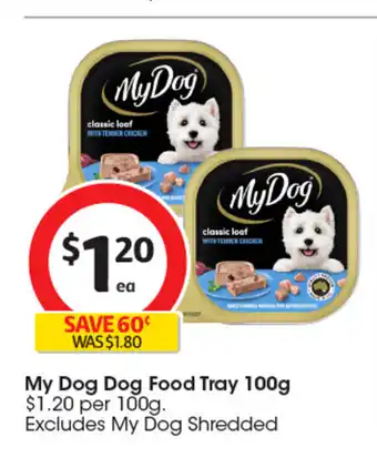 Coles My Dog Dog Food Tray offer