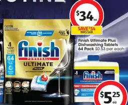 Coles Finish Ultimate Plus Dishwashing Tablets offer