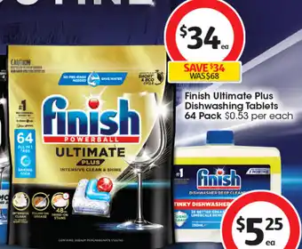 Coles Finish Ultimate Plus Dishwashing Tablets offer