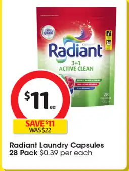 Coles Radiant Laundry Capsules offer