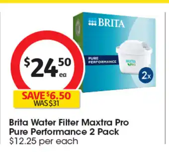 Coles Brita Water Filter Maxtra Pro Pure Performance offer