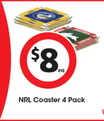 Coles NRL Coaster 4 Pack offer