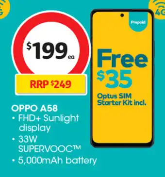 Coles OPPO A58 offer