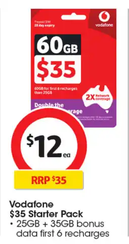 Coles Vodafone $35 Starter Pack offer