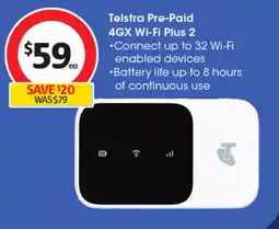 Coles Telstra Pre-Paid 4GX Wi-Fi Plus 2 offer