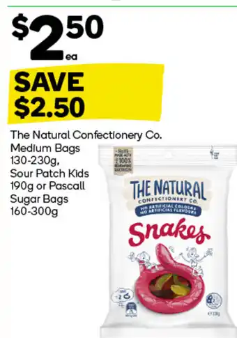 Woolworths The Natural Confectionery Co. Medium Bags Sour Patch Kids or Pascall Sugar Bags offer