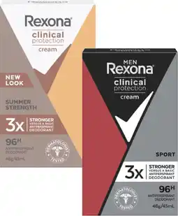 Coles Rexona Clinical Protection Antiperspirant Deodorant 45mL offer