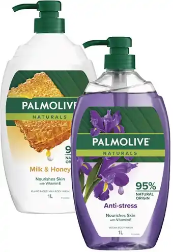 Coles Palmolive Naturals Body Wash 1 Litre offer