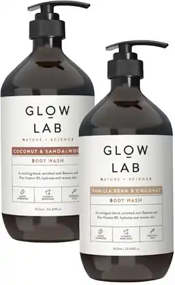 Coles Glow Lab Body Wash 900mL offer