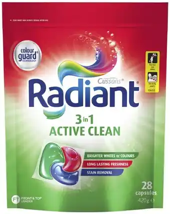 Coles Radiant Laundry Capsules 28 Pack offer