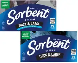 Coles Sorbent 2-Ply Extra Thick & Large Facial Tissues 95 Pack offer