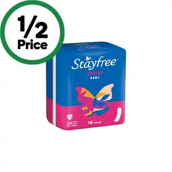 Woolworths Stayfree Maxi Pads Pk 18-20 offer