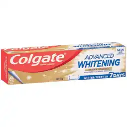 Woolworths Colgate Advanced Whitening Tartar Control Toothpaste 115g offer