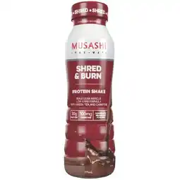 Woolworths Musashi Shred & Burn Protein Shake 375ml offer