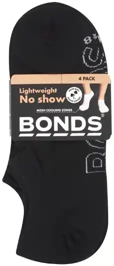 Coles Bonds Women's Logo Lightweight No Show Socks 4 Pack offer