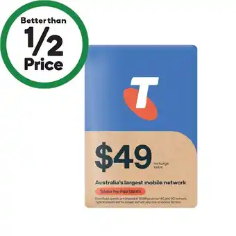 Woolworths Telstra $49 Starter Pack offer