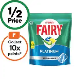 Woolworths Fairy Platinum Dishwasher Tablets Pk 52 offer