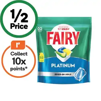 Woolworths Fairy Platinum Dishwasher Tablets Pk 52 offer