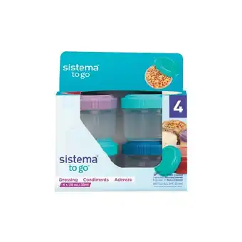 Woolworths Sistema Plasticware Dressing Pot To Go Pk 4 offer