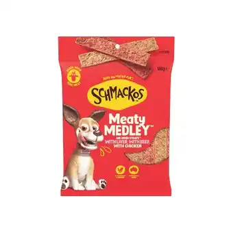 Woolworths Schmackos Strapz Dog Treats 500g offer