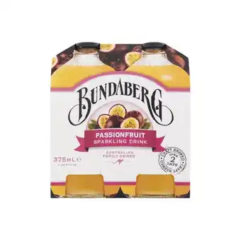 Woolworths Bundaberg Ginger Beer or Sparkling Varieties 4 x 375ml offer