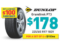 Bob Jane T-Marts Tyre - Dunlop Grandtrek PT3 offer