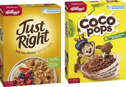 IGA Kellogg's Just Right Original 740g or Coco Pops 650g offer