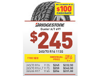 Bob Jane T-Marts Tyre - Bridgestone Dueler A/T 697 offer