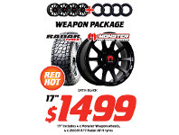 Bob Jane T-Marts 17" Wheel - Monster & Radar Tyres Weapon Package offer